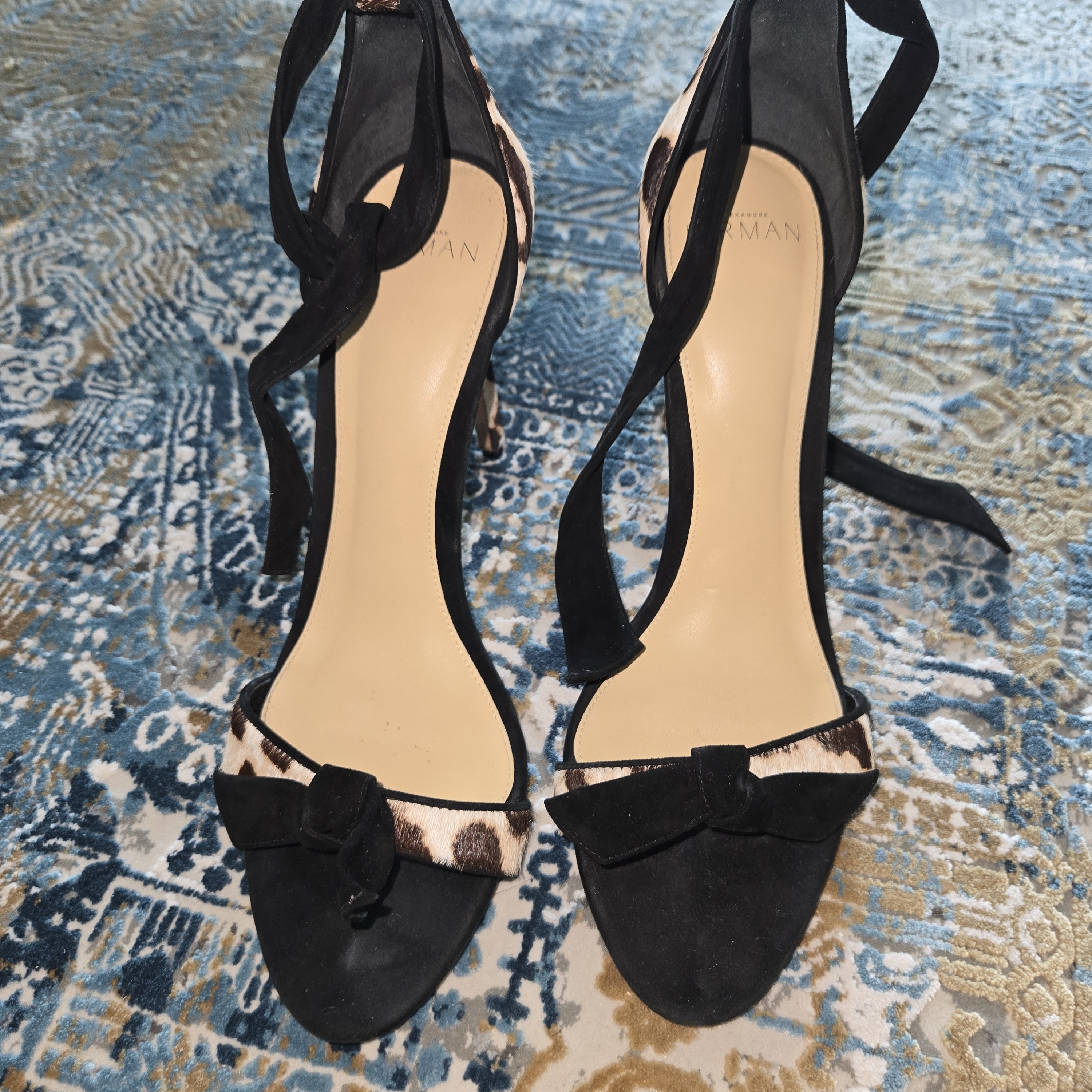 Alexandre Birman Black And Animal Print Heels